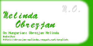 melinda obrezjan business card